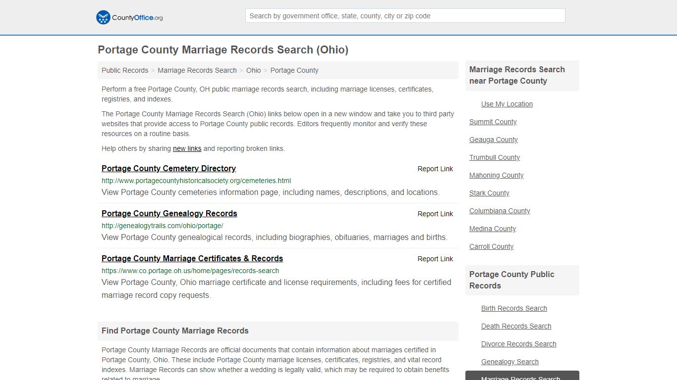 Marriage Records Search - Portage County, OH (Marriage ...